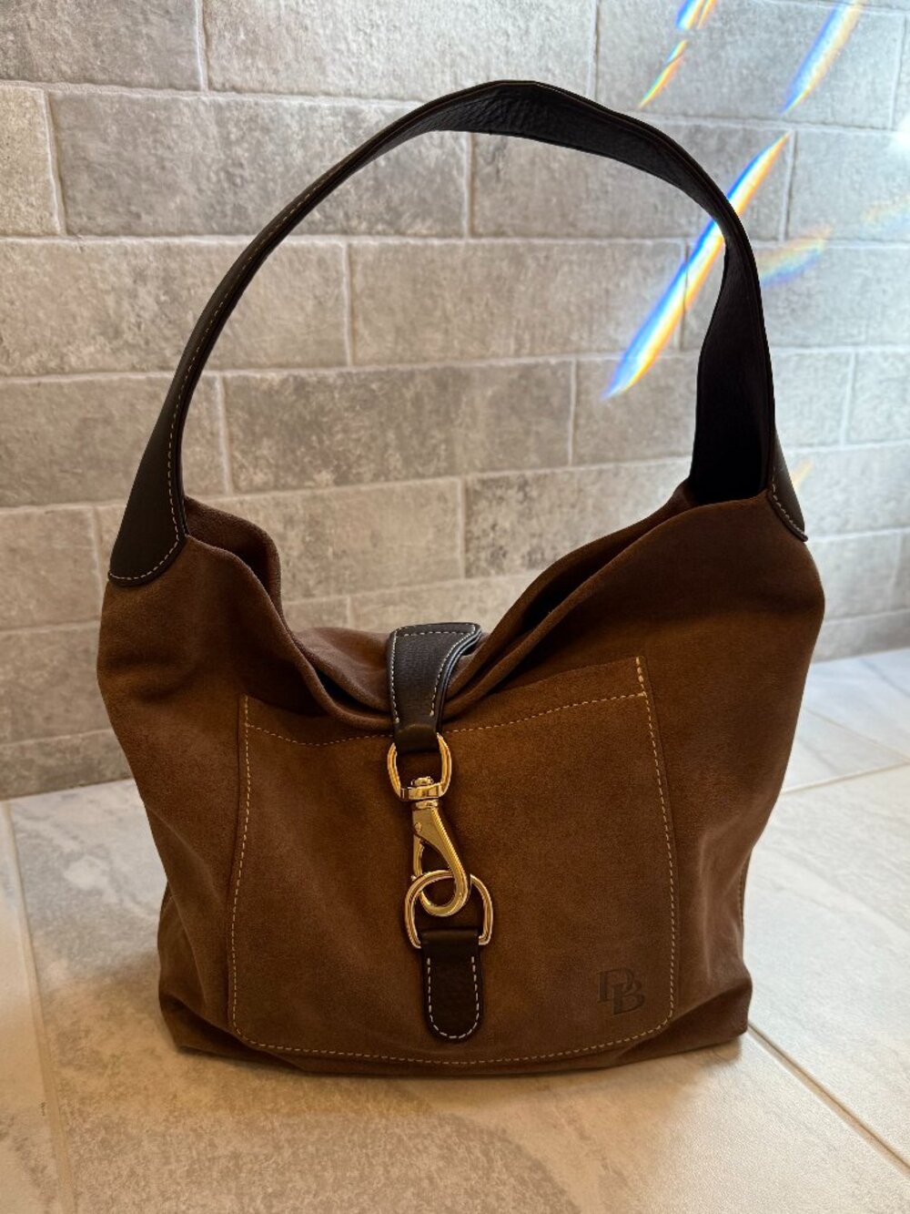 Dooney & Bourke Medium Suede Annalisa Lock Sac